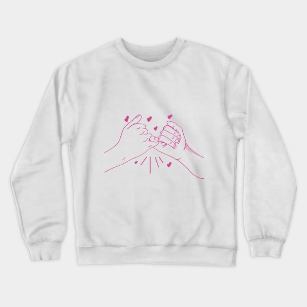 Pinky Promise Hand Crewneck Sweatshirt by kalaichelvan